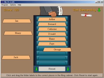 File It - learn sorting software